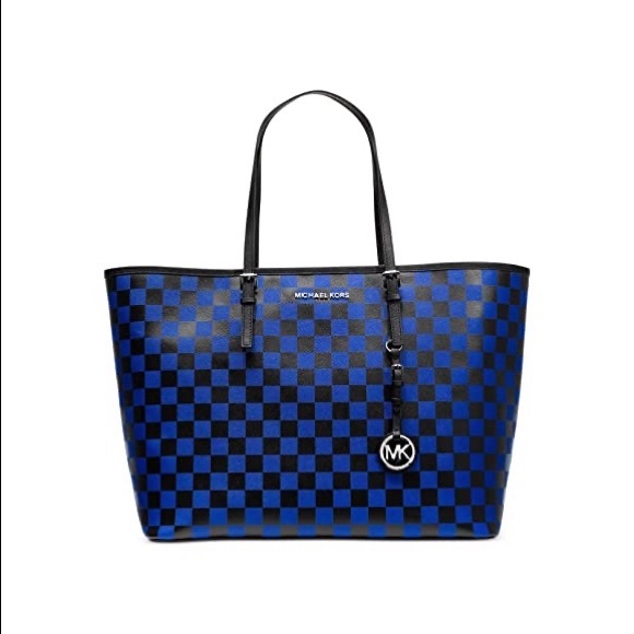 Michael Kors Jet Set Travel Checkerboard Tote - Picture 1 of 5
